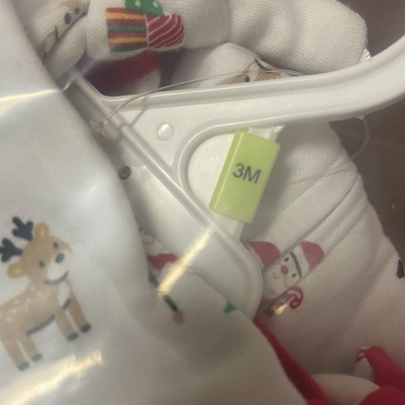 NEW Little Me Holiday Pajamas First Christmas with Hat Size 3M Santa Tree NWOT - Picture 5 of 5